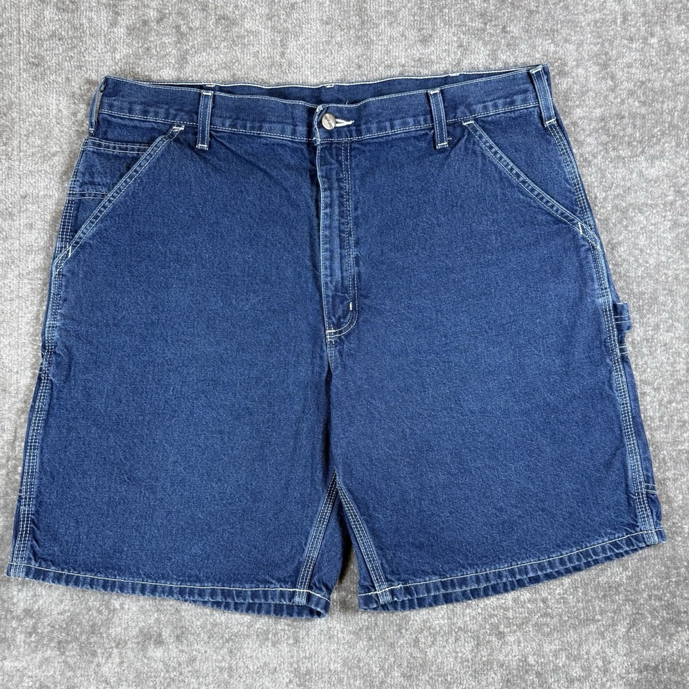 Vintage Carhartt Shorts Men's 38 Blue Denim Carpenter Workwear Jorts